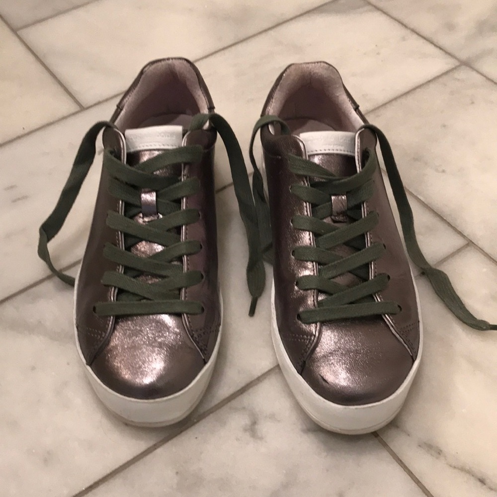 Rag and Bone RB1 gunmetal metallic sneakers 37